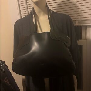 Hello Kitty black faux leather tote